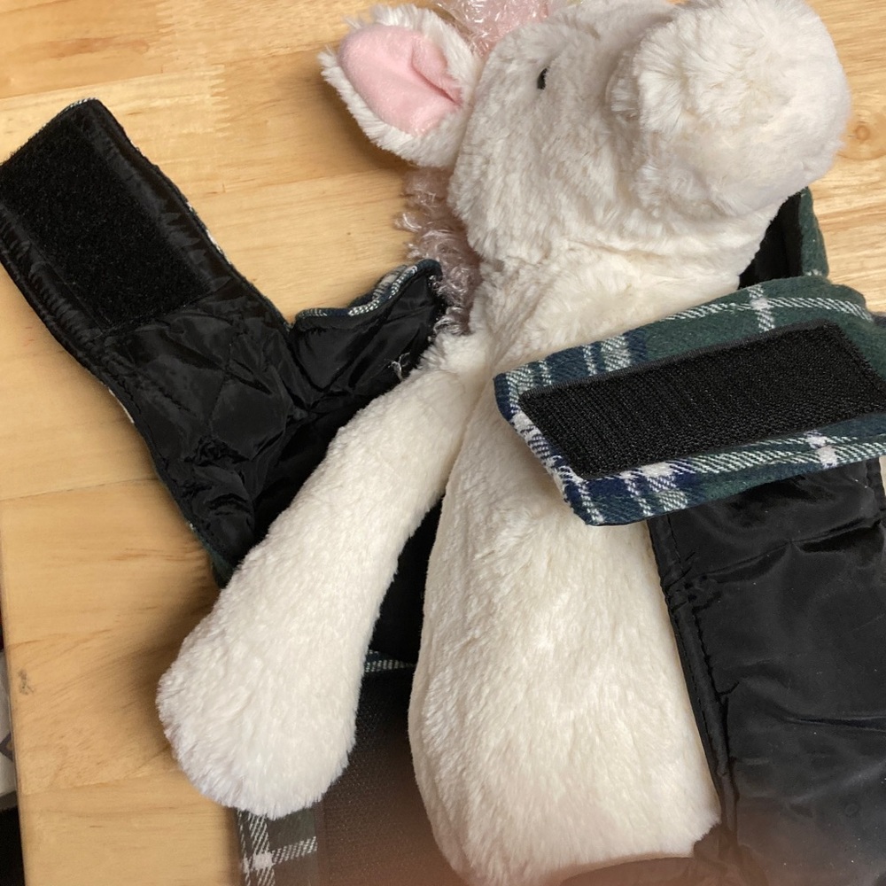 NWT Kuoser Dog Jacket Reversible Green Tartan Plaid or Quilted Black Sz M - Picture 12 of 15